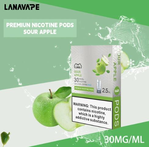 LANA煙彈青蘋果口味電子煙  台灣現貨  LANA電子煙 711到付 下單聯繫