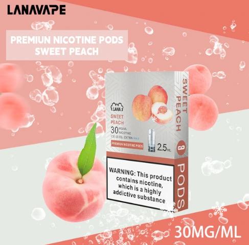 LANA煙彈水蜜桃口味電子煙  LANA電子煙 711到付 下單聯繫lana08