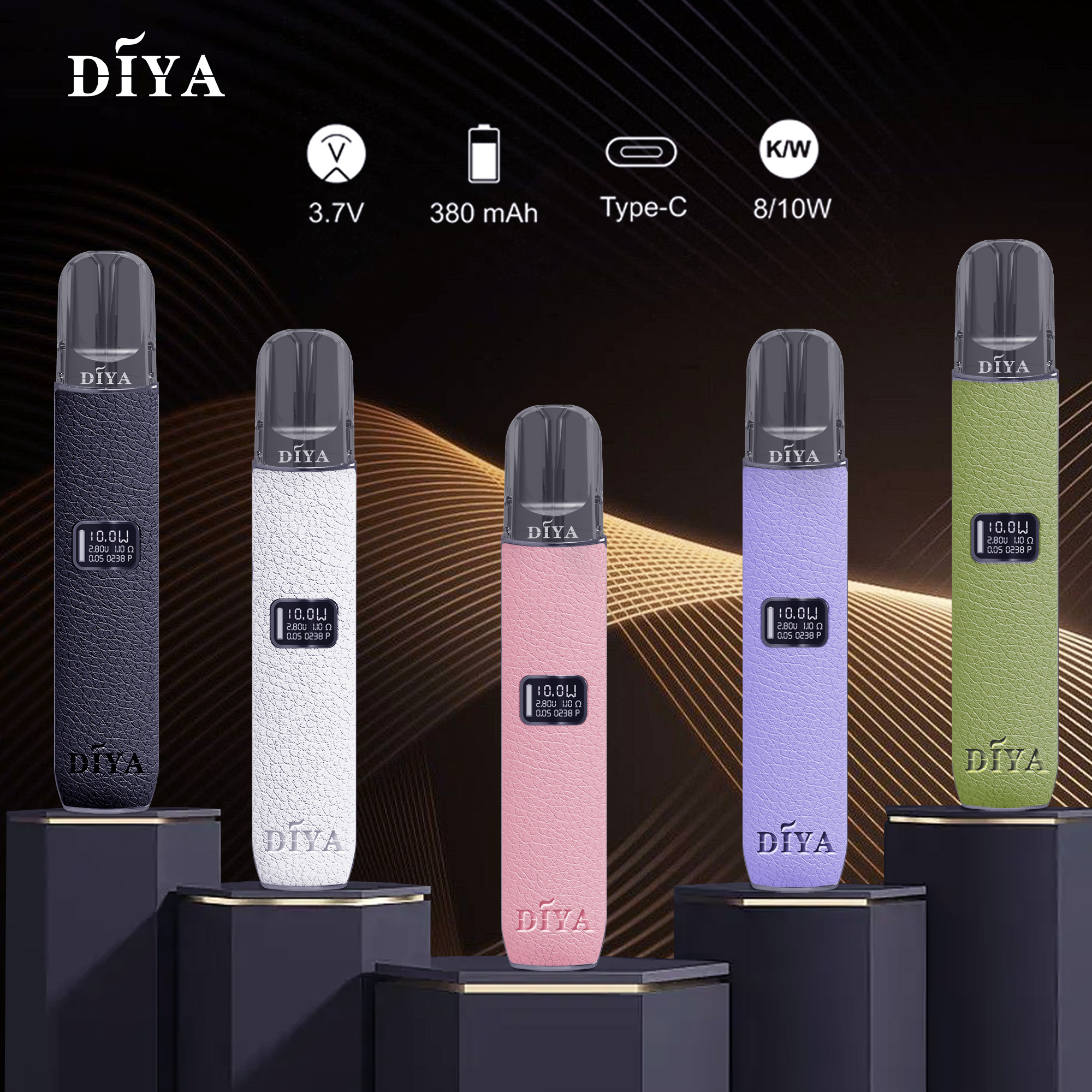 <strong>DIYA 叮啞皮革主機  兩段式調節電子煙桿  通用lana</strong>